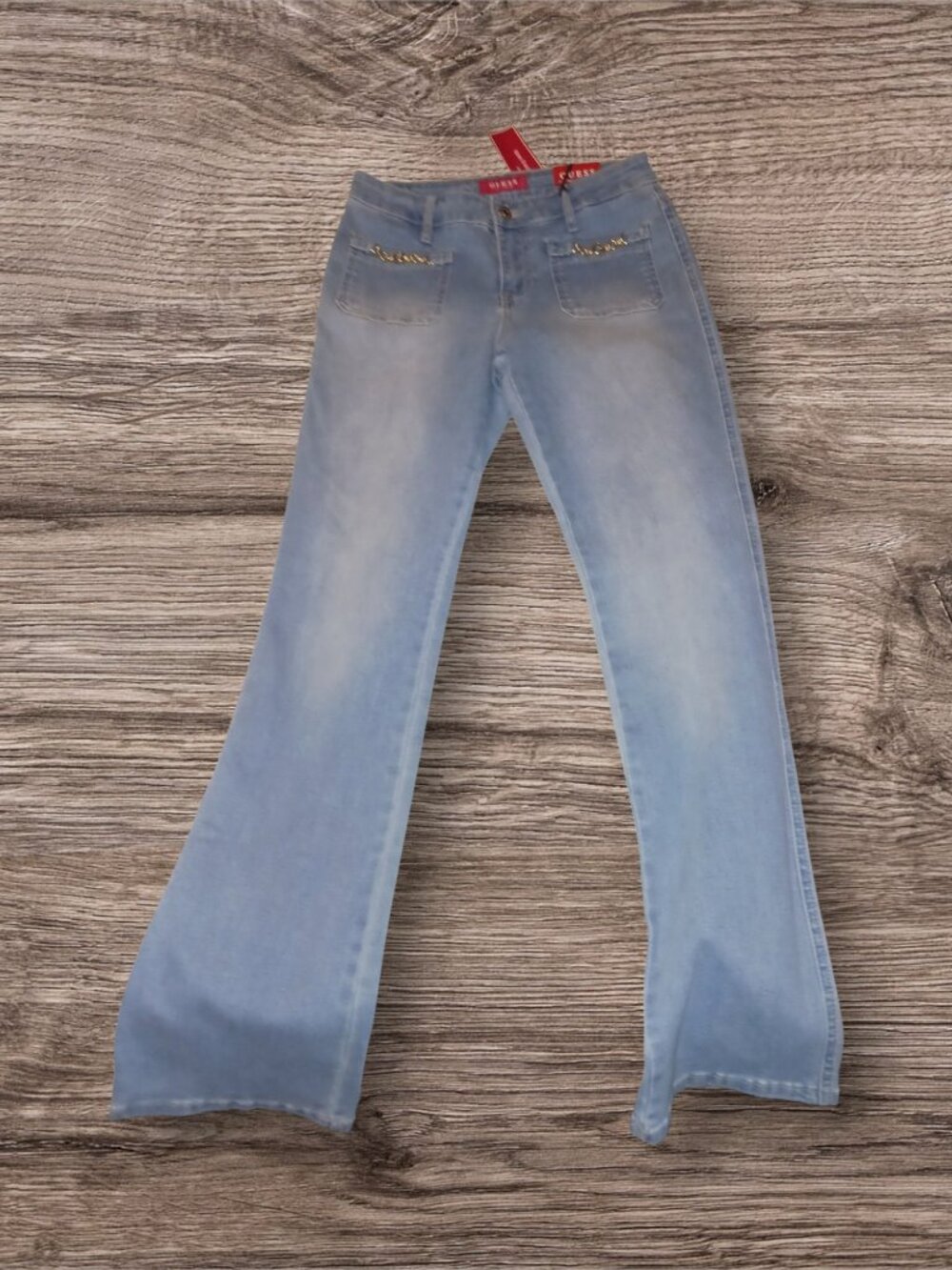 Guess NWT Light Wash Flare Jeans Size 4 Women's Mid Rise Denim Pants